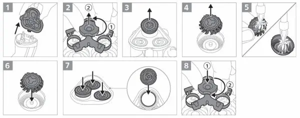 Instrucciones para desmontar y limpiar una afeitadora